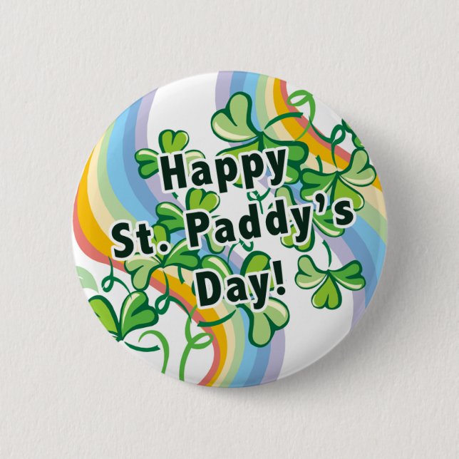 Happy St. Paddy's Day Button (Vorderseite)