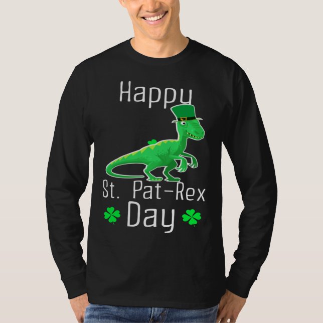 Happy St Pat Rex Day Cute St Patricks Day Dino Din T-Shirt (Vorderseite)