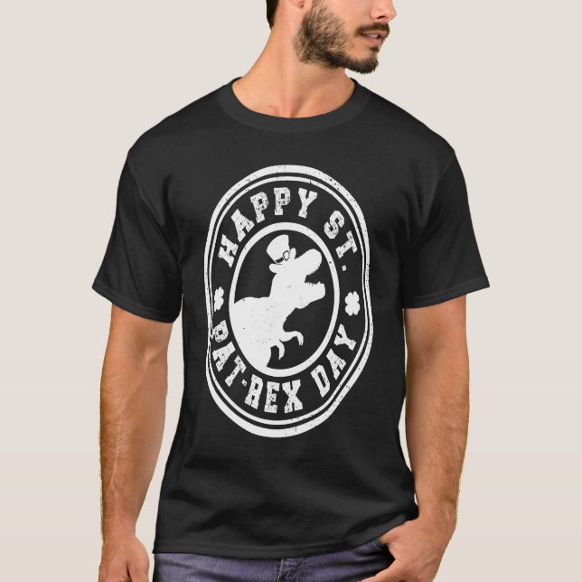 Happy St Pat Rex Day Dino St Patricks Day T-Shirt (Vorderseite)