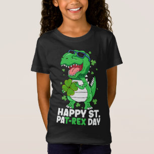 Happy St PaT-Rex Day Dinosaur St Patricks Day Boys T-Shirt