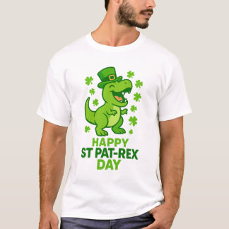 Happy St. Pat-Rex Day Funny Dinosaur T-Shirt