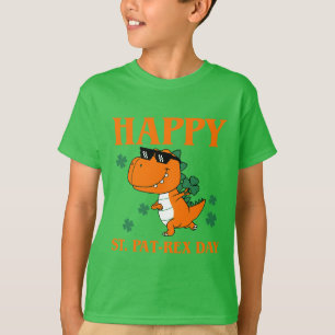 Happy St. Pat-Rex Day Funny Niedlich Dinosaur Iris T-Shirt