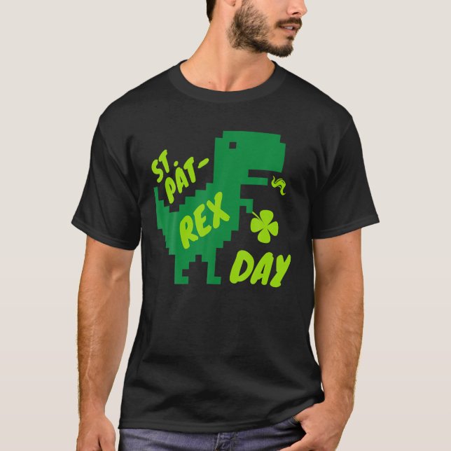 Happy St Pat-Rex Day, Pat-Rex Dinosaur, St Patrick T-Shirt (Vorderseite)