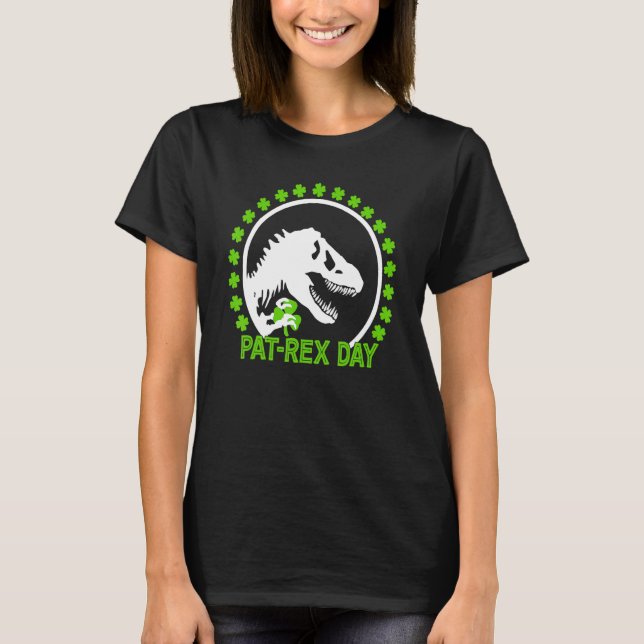 Happy St Pat Rex Day St Patrick Patrex Dinosaur T-Shirt (Vorderseite)