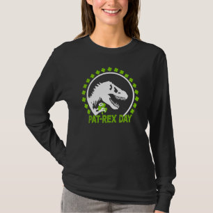 Happy St Pat Rex Day St Patrick Patrex Dinosaur T-Shirt
