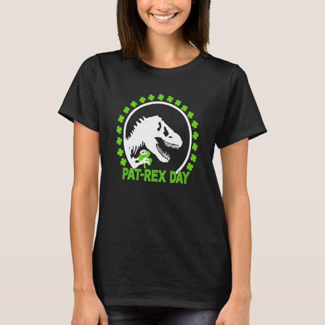 Happy St Pat Rex Day St Patrick Patrex Dinosaur T-Shirt (Vorderseite)
