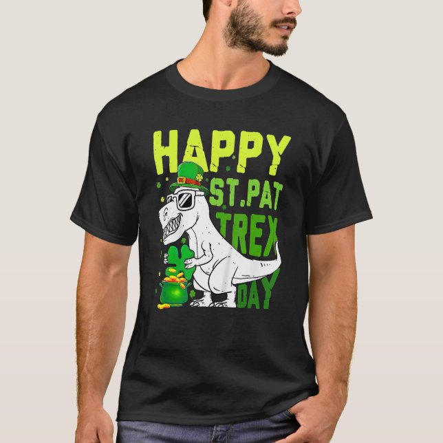 Happy St PaT Rex Dinosaur Saint Patrick's Day For  T-Shirt (Vorderseite)