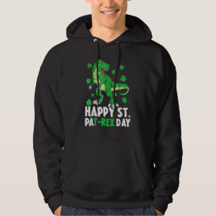 Happy St Pat Rex Dinosaur Saint Patrick's Day Hoodie