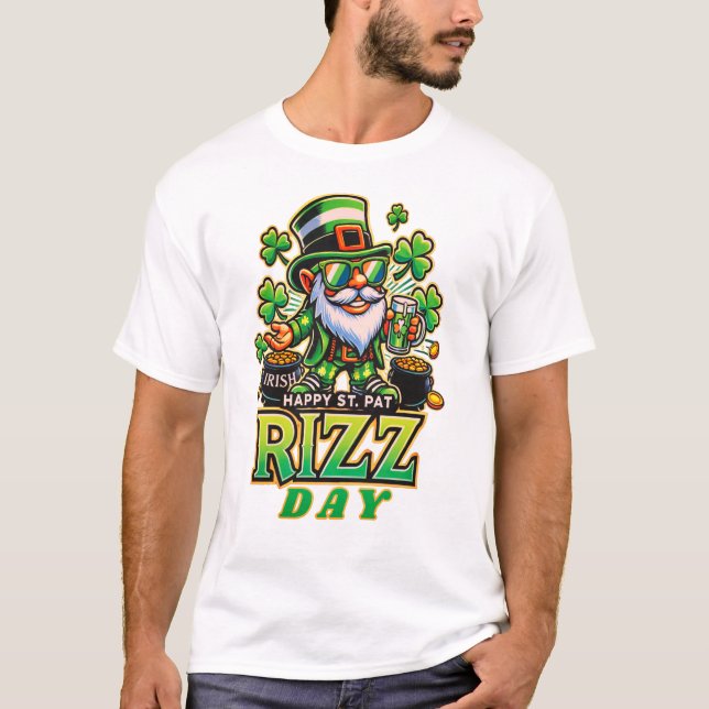 Happy St Pat Rizz Day T-Shirt (Vorderseite)