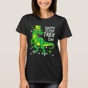 Happy St Pat T Rex Saint Patrick's Day Boys Kinder T-Shirt