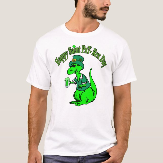 Happy St Pat T-Rex Saint Patrick's Day Dinosaur T- T-Shirt (Vorderseite)