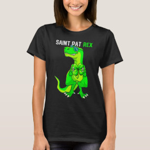 Happy St Pat T Rex Saint Patrick's Day Funny Dinos T-Shirt