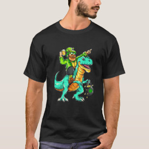 Happy St Pat T Rex Saint Patrick's Day Leprechaun T-Shirt