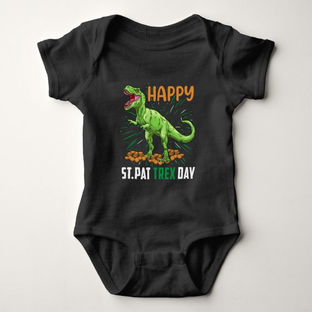 Happy St. Pat Trex Day Baby Strampler (Vorderseite)