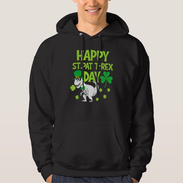 Happy St Pat Trex Day Dino St Patricks Day Kinder  Hoodie (Vorderseite)