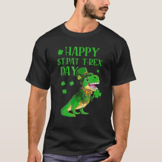Happy St Pat Trex Day Dino St Patrick's Day Kinder T-Shirt