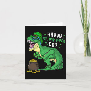 Happy St Pat Trex Day Dino St Patricks Day Kleinki Karte