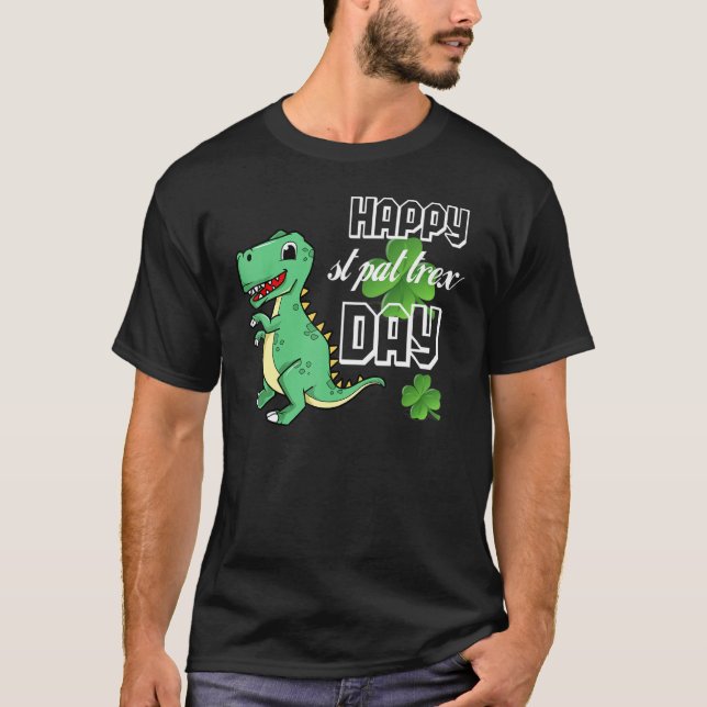Happy St Pat Trex Day Dino St Patricks Day Kleinki T-Shirt (Vorderseite)