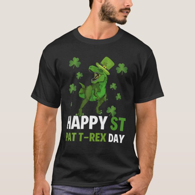 Happy St Pat Trex Day Dino St Patricks Day Kleinki T-Shirt (Vorderseite)