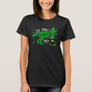 Happy St Pat Trex Day Dino St Patricks Day Kleinki T-Shirt