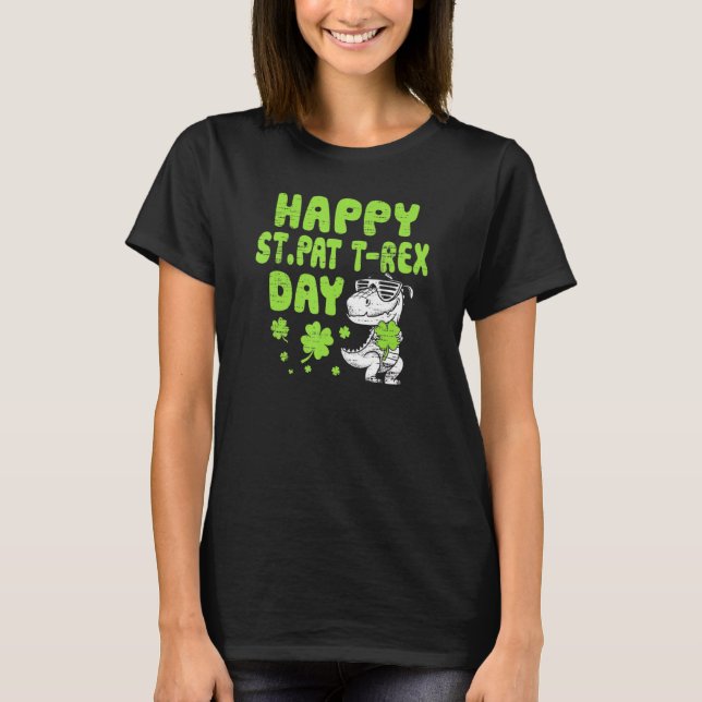 Happy St Pat Trex Day Dino St Patricks Day Kleinki T-Shirt (Vorderseite)