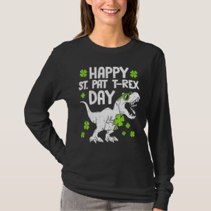 Happy St Pat Trex Day Dino St Patricks Day Kleinki T-Shirt