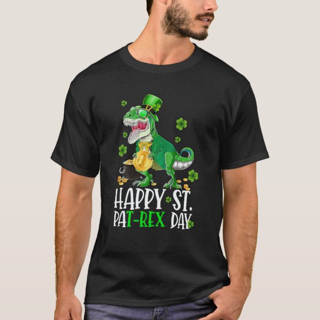 Happy St Pat Trex Day Dino St Patricks Day Toddler T-Shirt (Vorderseite)