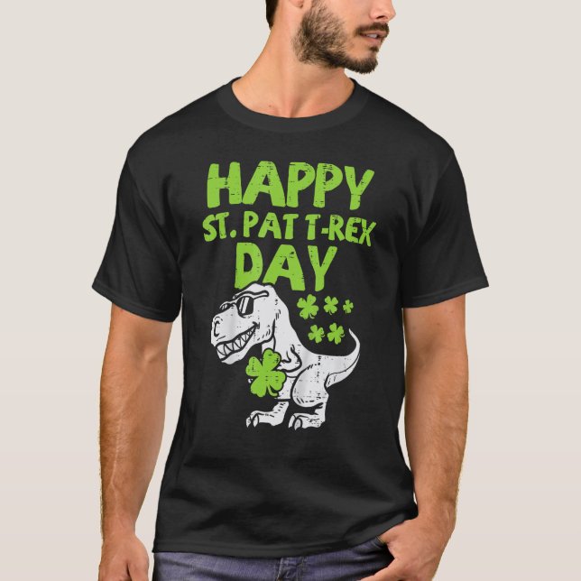 Happy St Pat Trex Day Dino St Patricks Day Toddler T-Shirt (Vorderseite)