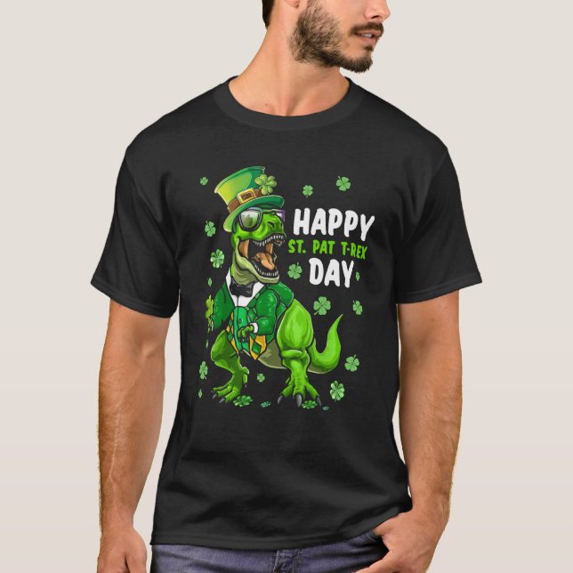 Happy St Pat Trex Day Dino St Patricks Day Toddler T-Shirt (Vorderseite)