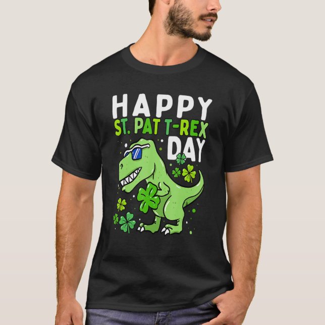 Happy St Pat Trex Day Dino St Patricks Day Toddler T-Shirt (Vorderseite)