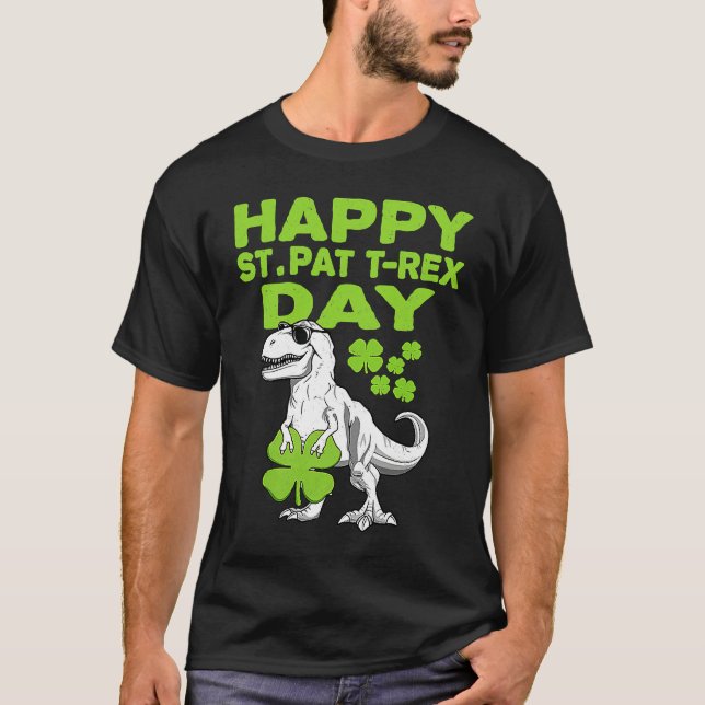 Happy St Pat Trex Day Dino St Patricks Day Toddler T-Shirt (Vorderseite)