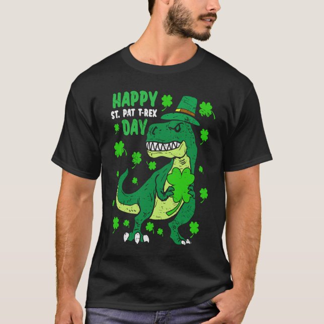 Happy St Pat Trex Day Dino St Patricks Day Toddler T-Shirt (Vorderseite)