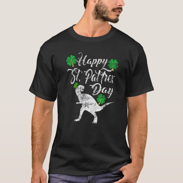 Happy St Pat Trex Day Dino St Patricks Day Toddler T-Shirt (Vorderseite)