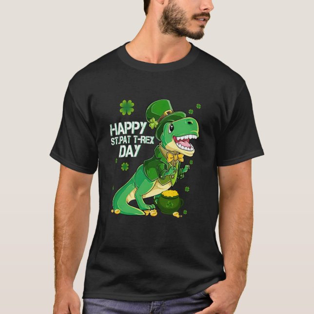 Happy St Pat Trex Day Dino St Patricks Day Toddler T-Shirt (Vorderseite)