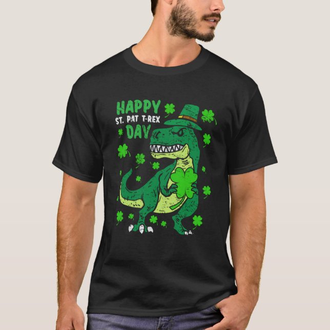 Happy St Pat Trex Day Dino St Patricks Day Toddler T-Shirt (Vorderseite)