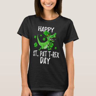 Happy St Pat Trex Day Dino St Patricks Day Toddler T-Shirt