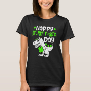 Happy St Pat Trex Day Dinosaur St Patrick's Day 2 T-Shirt