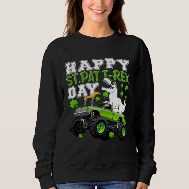 Happy St Pat Trex Day Dinosaur St Patricks Day Tod Sweatshirt (Vorderseite)
