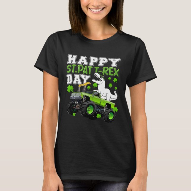 Happy St Pat Trex Day Dinosaur St Patricks Day Tod T-Shirt (Vorderseite)