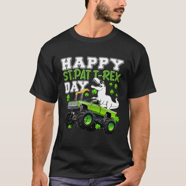 Happy St Pat Trex Day Dinosaur St Patricks Day Tod T-Shirt (Vorderseite)