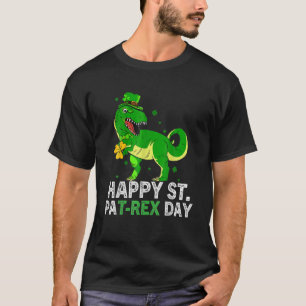 Happy St Pat Trex Day Men Women Kinder St Patricks T-Shirt