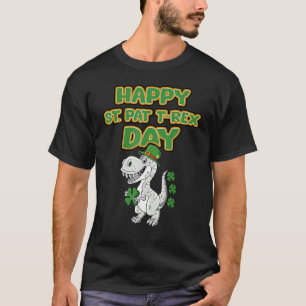 Happy St Pat Trex Day Men Women Kinder St Patricks T-Shirt