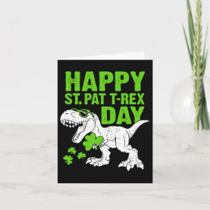 Happy St Pat Trex Day St Patricks Dinosaur Kleinki Karte