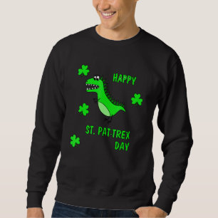 Happy St Pat Trex Saint Patrick's Day Dinosaur Kid Sweatshirt