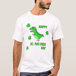 Happy St Pat Trex Saint Patrick's Day Dinosaur Kid T-Shirt