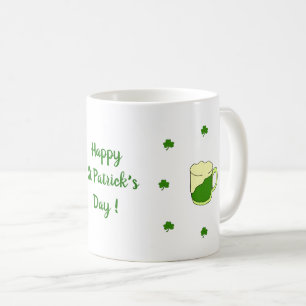 Happy St Patri Minimalistische Niedliche Kaffee Ta Kaffeetasse