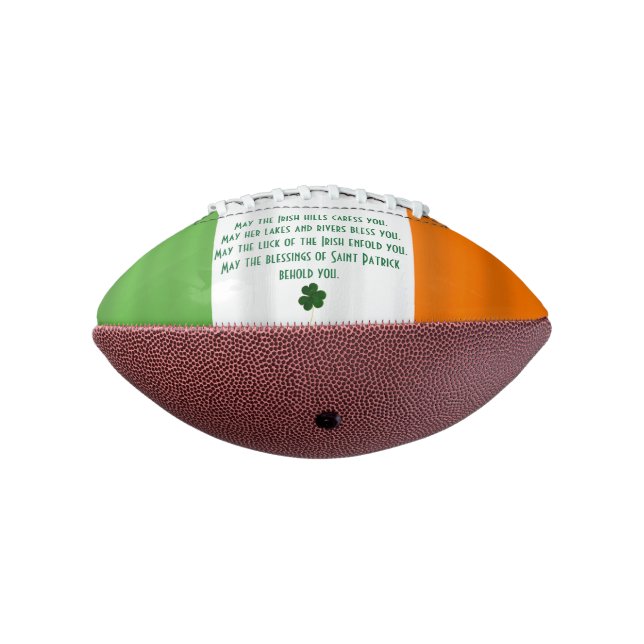 Happy St. Patrick Irish Blessing Flag Kleeblatt Football (Gedreht 270)