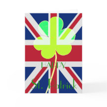 Happy St. Patrick Irish Kleeblatt UK Flag Funny