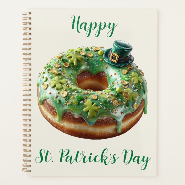 Happy St. Patrick’s Day Donut with Leprechaun Hat Planer (Vorderseite)