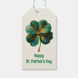 Happy St. Patrick’s Day Elegant Shamrock Geschenkanhänger